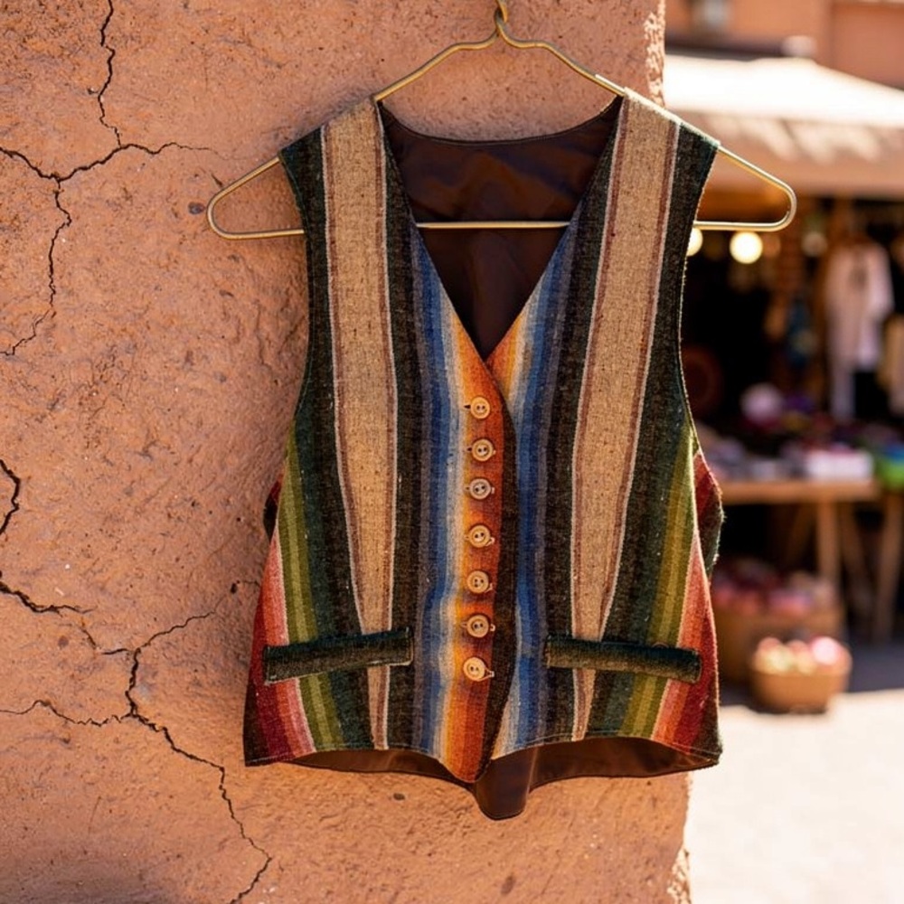 Vintage Serape Multicolor Vest